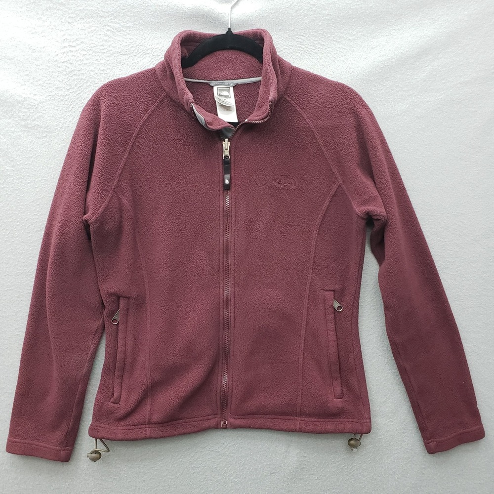 North Face Full Zip Fleece Jacket Maroon Style TKA 200 Casual Fall Gorpcore S